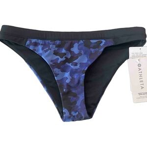 Athleta Navy Freestyle Camo bikini bottoms size Small
